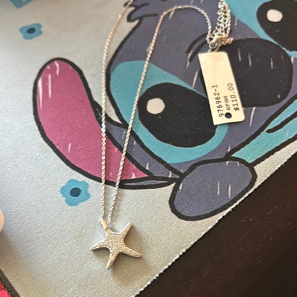 Silver Starfish Pendant Necklace